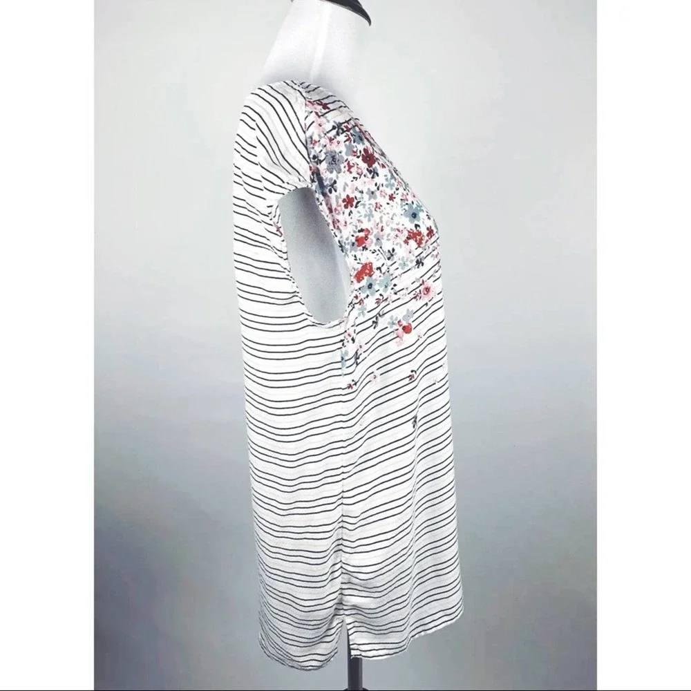 Caslon Nordstrom White Floral XS Blouse - Picture 4 of 8